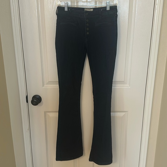 Free People Denim - Free People Dark Flare Denim